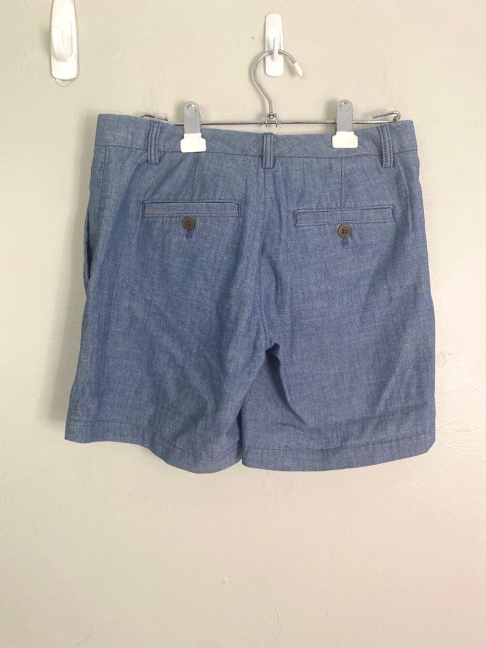 Chambray Rollup Shorts Banana Republic 0R Blue 100% cotton summer outdoors NWT - Picture 2 of 11